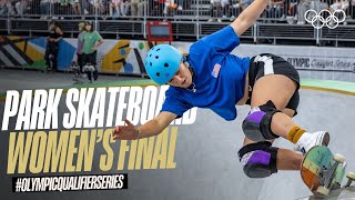 🇦🇺 ON TOP  Park Skateboarding Womens Final Highlights OlympicQualifierSeries [upl. by Pinkham982]