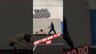 DIDINT WANNA DO THIS BETTER LIKE AND SUB stunts partnerstunt acrobat acrobatics lifts [upl. by Mathilda]