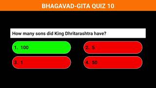 BHAGAVAD GITA QUIZ 10 [upl. by Rimat]