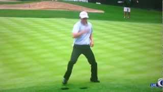 2013 Waste Management Phoenix Open Caddy Races and Gangnam Style Dance [upl. by Wachter111]