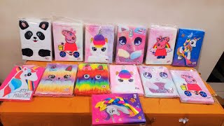 Unboxing and Review of A5 Diary Unicorn fur diary for girls with unicorn panda [upl. by Seabrooke]