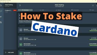 How to Stake Cardano Using Daedalus Wallet [upl. by Julee648]