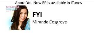 New Song FYI  Miranda Cosgrove with Lyrics on Screen [upl. by Georgia155]