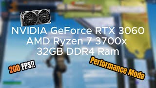 RTX 3060  Ryzen 7 3700x  Fortnite Chapter 5  Performance Mode  Benchmark 2024 [upl. by Kemppe]