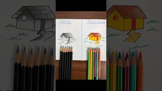 Which colour is the best pencil or colourpencil 😱🥵 art drawing challenge trend shorts [upl. by Xuaeb]