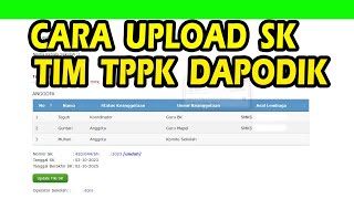 CARA UPLOAD SK TPPK DAPODIK 2023 2024 [upl. by Susej]