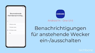 Benachrichtigungen für anstehende Wecker einausschalten  Samsung Android 14  One UI 6 [upl. by Oaoj]