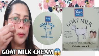 GOAT MILK WHITENING CREAM REVIEW❤ YOKO PRODUCT [upl. by Retsev199]