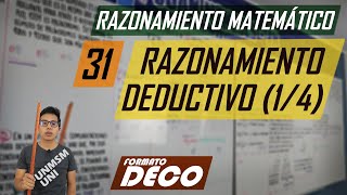 RAZONAMIENTO DEDUCTIVO 14  UNI  UNMSM  Problemas resueltos [upl. by Melborn]