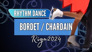 Louise BORDET  Martin CHARDAIN FRA  Junior Ice Dance Rhythm Dance  Riga 2024 [upl. by Niemad]