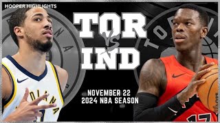 Toronto Raptors vs Indiana Pacers Full Game Highlights  Nov 22  2024 NBA Season [upl. by Freud]