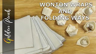 Perfect Eggless Wonton and Dumpling Wrappers recipe and 8 way to fold Wonton Sheet  Very Easy video [upl. by Sparhawk]