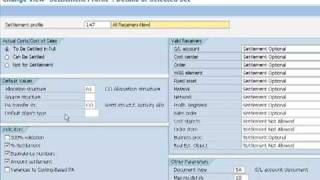 Maintain Settlement profile [upl. by Airtemad]