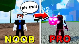 NOOB To PRO in Blox Fruits as a Fruit Beggar [upl. by Nirual]