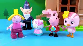 Peppa Pig plays at Fairy Castle watching stars together on the rooftop of building [upl. by Rutherfurd]