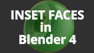 Inset Faces in Blender 4 [upl. by Emelina]