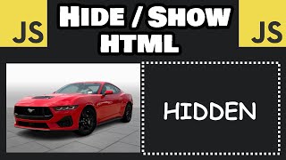 How to HIDE and SHOW HTML using JavaScript 🖼 [upl. by Enyamrahs]