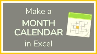 How to Create a Month Calendar in Excel  Tutorial 📆 [upl. by Farant]