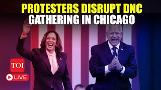 DNC Live Protesters Disrupt Opening Day In Chicago As Kama Harris Braces For Grand Speech [upl. by Llennehc]