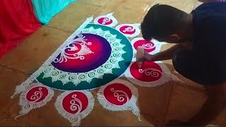 Navratri🪔Diwali special rangoli design✨Sanskar bharti rangoli design🌺🌷✨ [upl. by Oterol648]