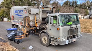 Super Fast Harvey Garbage Truck Flying through Methuen Trash [upl. by Oj554]