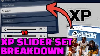 PLAYER XP SLIDER SET BREAKDOWN  College Football 25 [upl. by Ydurt]