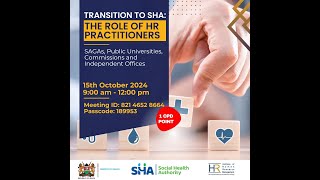 HR Practitioners Sensitization on Transition to SHA [upl. by Drofnas]