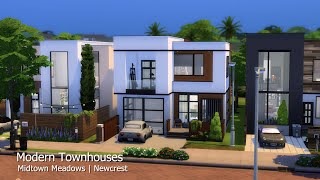 Sims 4 Modern Townhouse For Rent In Newcrest  Stop Motion Build With No Cc [upl. by Al949]