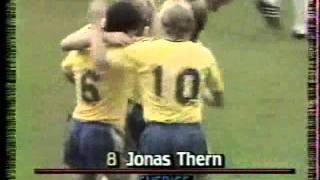 Jonas Thern 1st Official International Goal Sweden v France 16 AUG 1989 [upl. by Devehcoy]