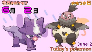 【ポケモンカレンダー】受け継がれるガイコツおむつをはくバルチャイ。62のポケモン【ポケモン】【Todays pokemon】 [upl. by Ramraj]