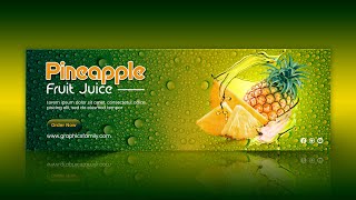 How to Design Professional Fruits Banner  Photoshop Tutorial [upl. by Bronwen470]