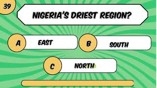 40 General Knowledge Questions on Nigeriageneral knowledge quiz factsgeneralknowledgequiz [upl. by Rambow]