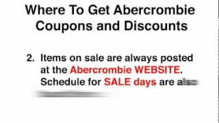 How To Get Abercrombieandfitch Coupons [upl. by Ygiaf]