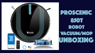 Proscenic 850T WiFi Connected Robot VacuumMop Cleaner Unboxing [upl. by Sofie]