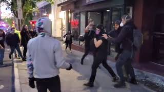 Spokane protest riot  Vandalism stopped [upl. by Eltsyek]