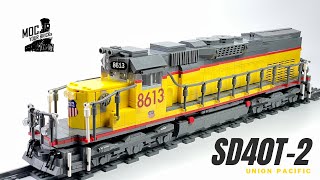 Union Pacific SD40T2 Speed Build Letbricks [upl. by Martina]