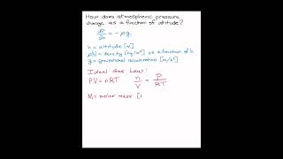 How Atmospheric Pressure Changes with Altitude math physics chemistry ytshorts [upl. by Tereve]