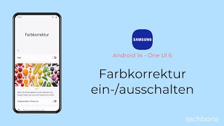 Farbkorrektur einschalten oder ausschalten  Samsung Android 14  One UI 6 [upl. by Clara]