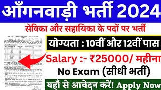 Bihar Anganwadi Lady Form 2024 Kaise Bhare  Bihar Anganwadi Vacancy 2024 Online Apply [upl. by Georg73]