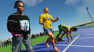 Usain Bolt VS The Rock VS Travis Scott [upl. by Burney]