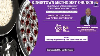 Kingstown Methodist Church  Sunday Morning Worship Service October 06 2024 at 700 AM [upl. by Ahsimrac]