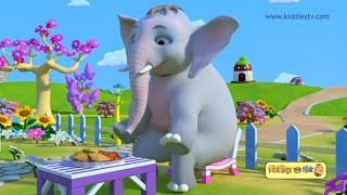 Hathi Raja Kahan Chale  हाथी राजा कहाँ चले  hindi rhyme  hindi baby songs  kiddiestv hindi [upl. by Epoillac278]