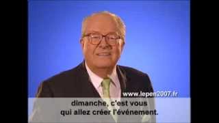 Campagne officielle pour lélection présidentielle de 2007 avec JeanMarie Le Pen  clip 1818 [upl. by Oni997]