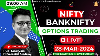 28 March Live Trading  Nifty Banknifty Live Options Trading  Nifty 50 Live nifty50 live [upl. by Fennessy]