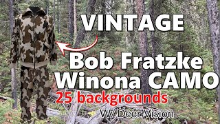 See VINTAGE Bob Fratzke Winona hunting camo in Human and Deer Vision on 25 Backgrounds [upl. by Rehpotsirc98]