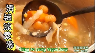 🌿清補涼素湯簡易保健湯水有健脾去濕潤肺的功效Ching Po Leung Vegan Soup [upl. by Auqcinahs]