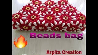 Part2 How to make innovative design beads bag made by Arpita Creation [upl. by Laforge208]