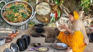 The village woman is making food for the family  Femous Gujarati Dungaliyu Recipe  MR7 recipes [upl. by Kemppe]