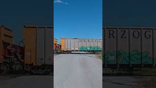 Union Pacific Herzog ballast train traveling at speed of 32 MPH [upl. by Shawn]