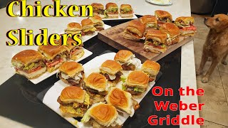 Chicken Sliders  3 ways on the griddle griddlerecipes [upl. by Ymar311]